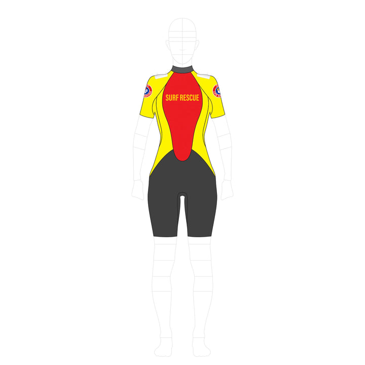 SLSA MEMBERS PATROL BACK ZIP 3MM SPRING SUIT - WOMENS