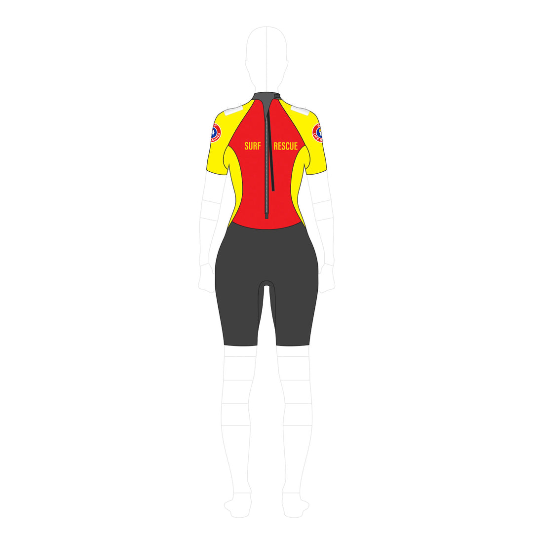 SLSA MEMBERS PATROL BACK ZIP 3MM SPRING SUIT - WOMENS