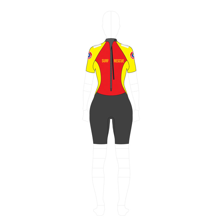 SLSA MEMBERS PATROL BACK ZIP 3MM SPRING SUIT - WOMENS