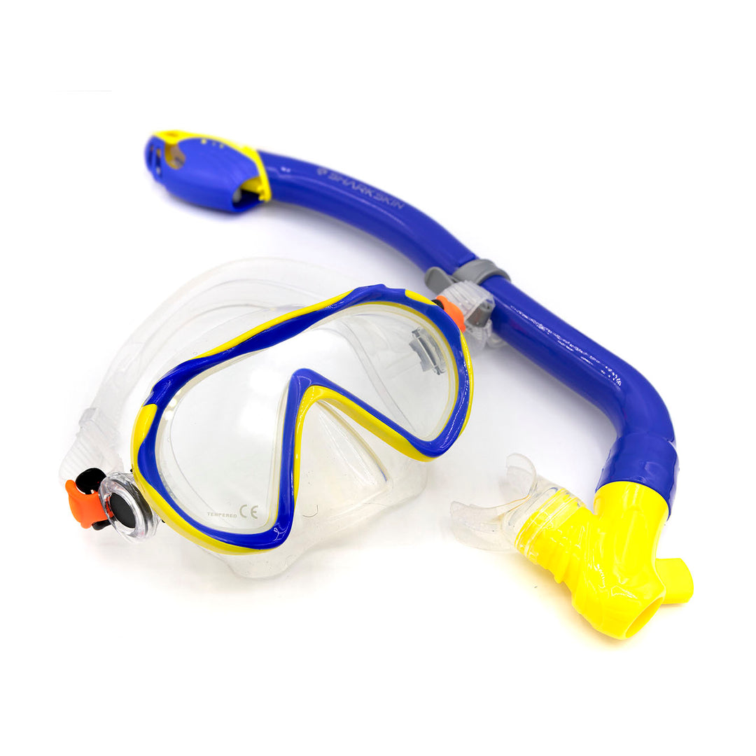 SHARKSKIN JUNIOR MASK, DRY SNORKEL FIN SET WITH MESH BAG