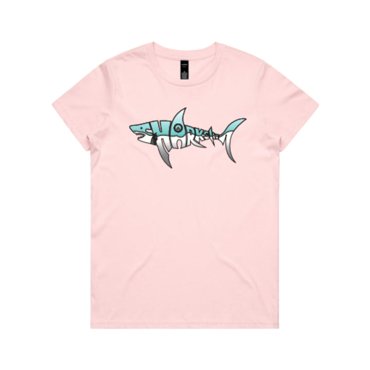 SHARKSKIN WORD SHARK TEE LADIES