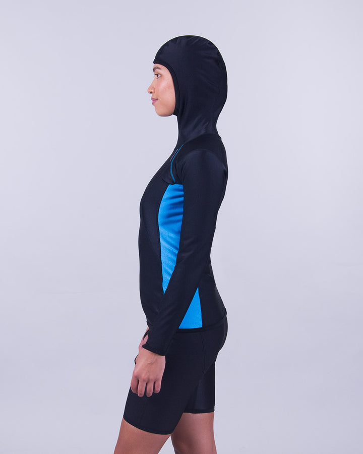 CHILLPROOF LONG SLEEVE HOODED TOP - WOMENS NEW (SECONDS)