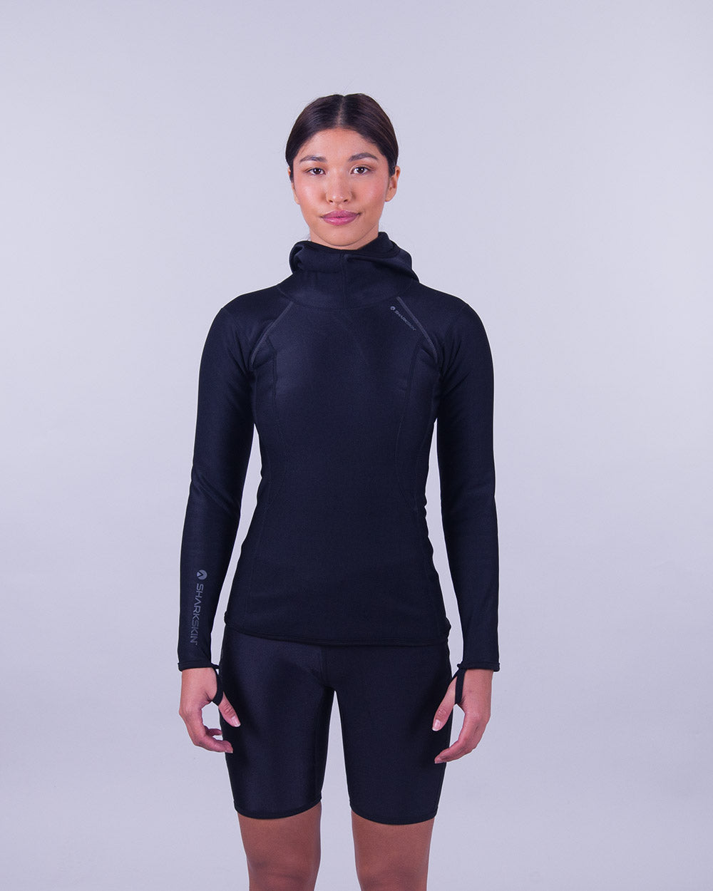 CHILLPROOF LONG SLEEVE HOODED TOP - WOMENS NEW (SECONDS)