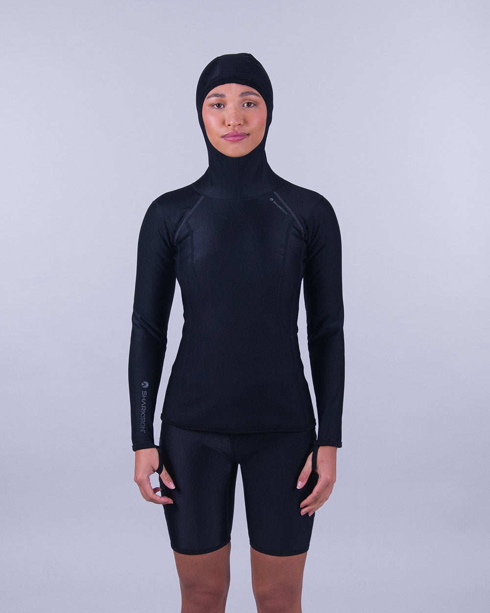 CHILLPROOF LONG SLEEVE HOODED TOP - WOMENS NEW (SECONDS)
