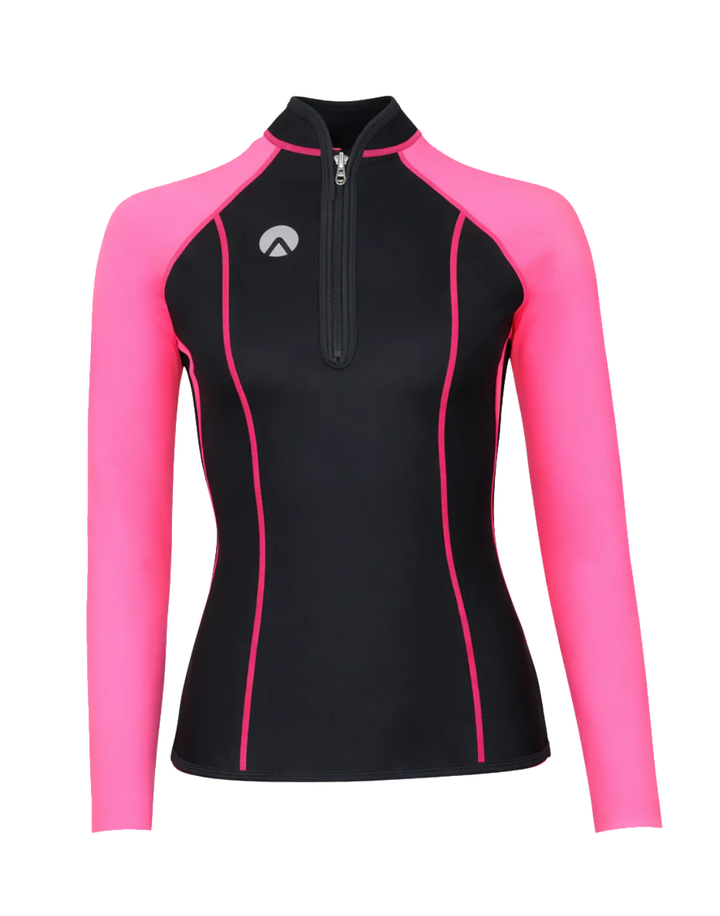 PERFORMANCE LONG SLEEVE CHEST ZIP TOP - WOMENS NEW